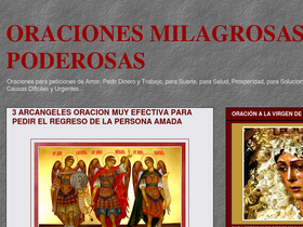 'oracionesmilagrosasypoderosas.com' screenshot