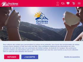'orcieres.com' screenshot