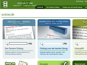 'ordnet.dk' screenshot
