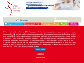 'ordre-infirmiers.fr' screenshot