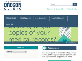'oregonclinic.com' screenshot