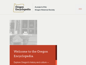 'oregonencyclopedia.org' screenshot