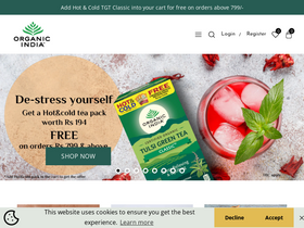 'organicindia.com' screenshot