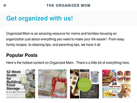 'organizedmom.net' screenshot