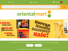'orientalmart.co.uk' screenshot