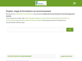 'orientation-environnement.fr' screenshot