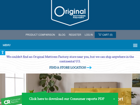 'originalmattress.com' screenshot