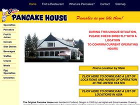 'originalpancakehouse.com' screenshot