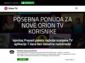 'oriontv.rs' screenshot