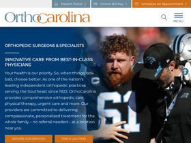 'orthocarolina.com' screenshot