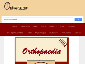 'orthopaedia.com' screenshot