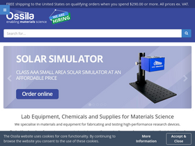 'ossila.com' screenshot