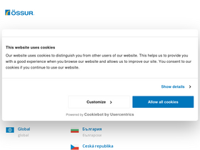 'ossur.com' screenshot