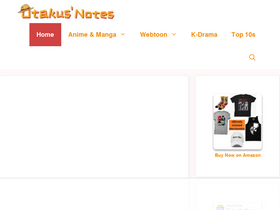 'otakusnotes.com' screenshot