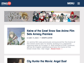 'otakuusamagazine.com' screenshot