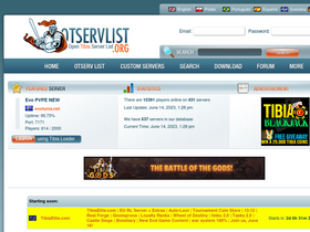 'otservlist.org' screenshot