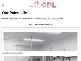 'ourpaleolife.com' screenshot