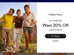 'outdoorvoices.com' screenshot