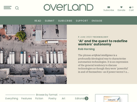 'overland.org.au' screenshot