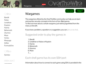 'overthewire.org' screenshot