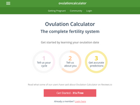 'ovulationcalculator.com' screenshot