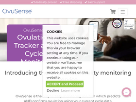 'ovusense.com' screenshot