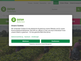 'oxfam.de' screenshot