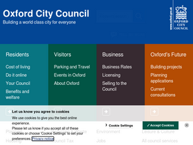 'oxford.gov.uk' screenshot
