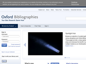 'oxfordbibliographies.com' screenshot