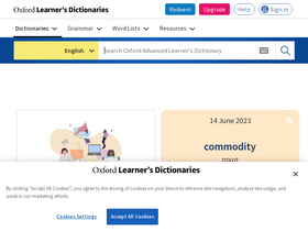 'oxfordlearnersdictionaries.com' screenshot