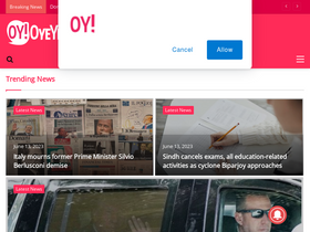'oyeyeah.com' screenshot