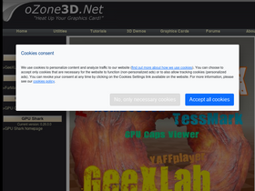 'ozone3d.net' screenshot