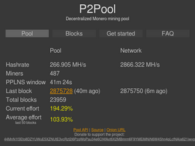 'p2pool.io' screenshot