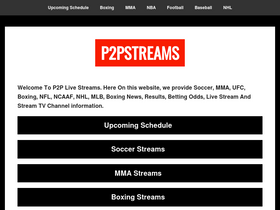 'p2pstreams.live' screenshot
