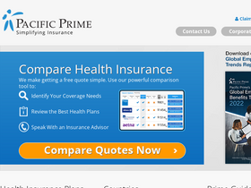 'pacificprime.com' screenshot