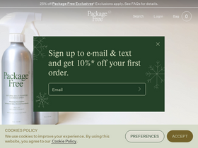 'packagefreeshop.com' screenshot