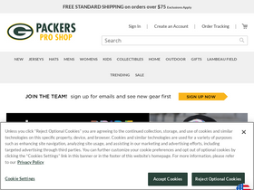 'packersproshop.com' screenshot