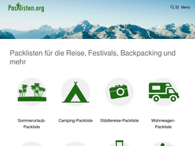 'packlisten.org' screenshot