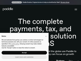 'paddle.com' screenshot