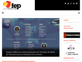 'padelfederacion.es' screenshot