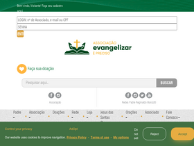 'padrereginaldomanzotti.org.br' screenshot