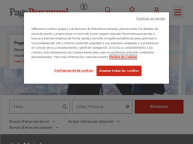 'pagepersonnel.es' screenshot
