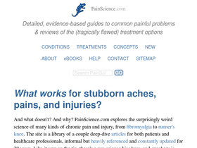 'painscience.com' screenshot