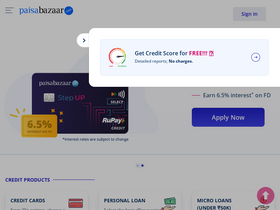 'paisabazaar.com' screenshot