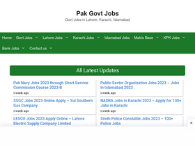 'pakgovtjobs.pk' screenshot