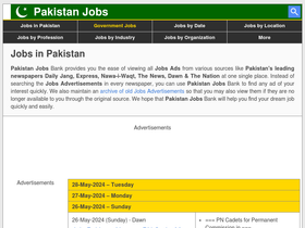'pakistanjobsbank.com' screenshot