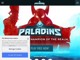 'paladins.com' screenshot