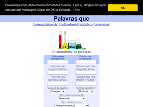 'palavrasque.com' screenshot
