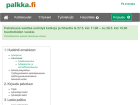 'palkka.fi' screenshot