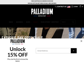 'palladiumboots.com' screenshot